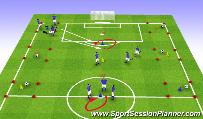 Football/Soccer Session Plan Drill (Colour): Socio-Affective Complete the Colors