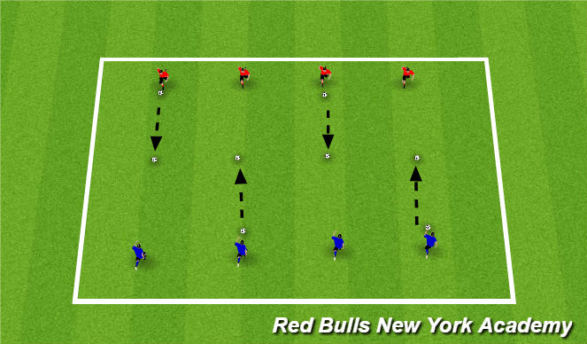 Football/Soccer Session Plan Drill (Colour): knock the ball off  the cone