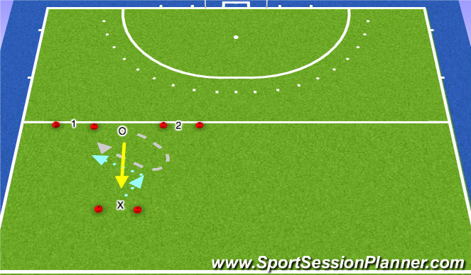 Hockey Session Plan Drill (Colour): Pressing Options