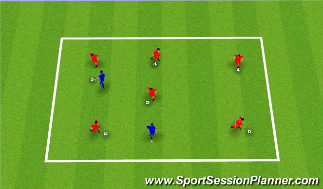 Football/Soccer Session Plan Drill (Colour): Tag & Release