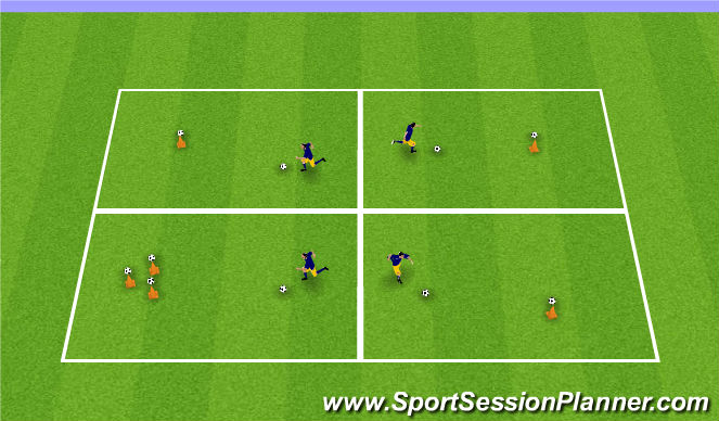 Football/Soccer Session Plan Drill (Colour): Bowling