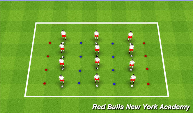 Football/Soccer Session Plan Drill (Colour): Warm Up