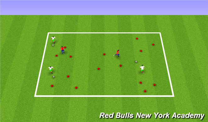 Football/Soccer Session Plan Drill (Colour): Dribble Tag