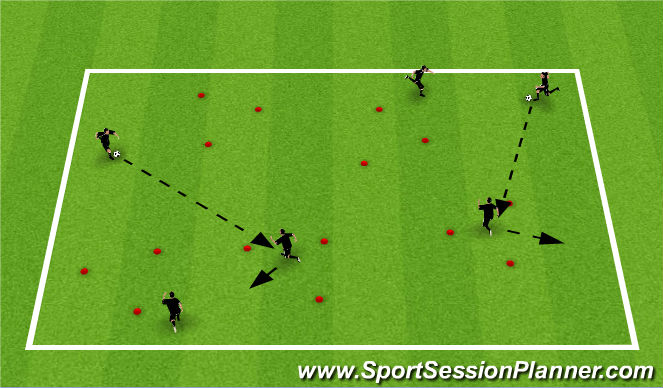 Football/Soccer Session Plan Drill (Colour): Triangle 1st Touches