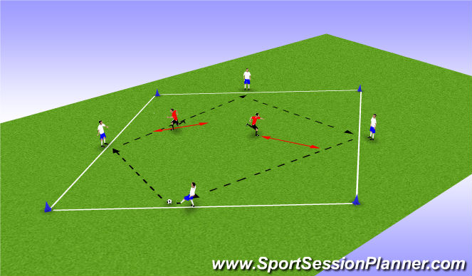 Football/Soccer Session Plan Drill (Colour): Diamond - Rondo