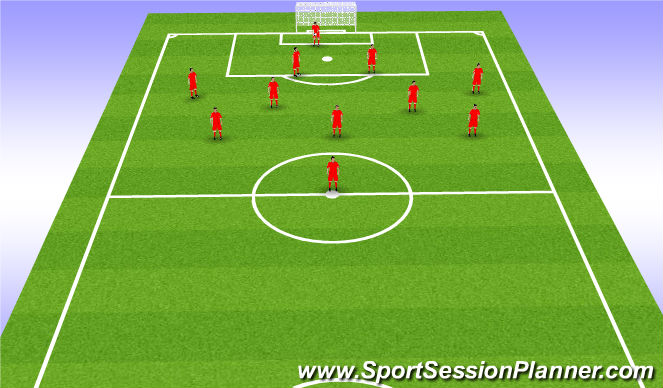 Football/Soccer Session Plan Drill (Colour): Defensive Shape