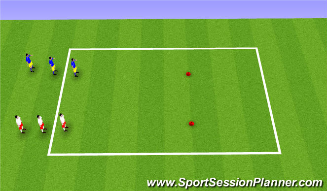Football/Soccer Session Plan Drill (Colour): Tech Relay