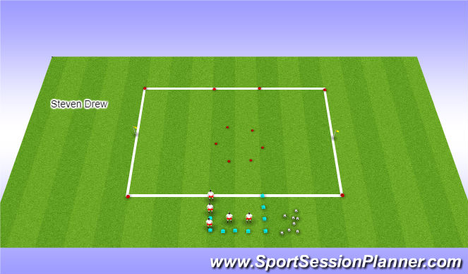 Football/Soccer Session Plan Drill (Colour): Walking the plank