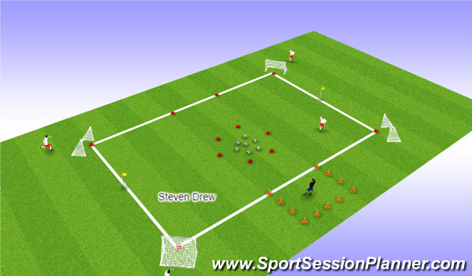 Football/Soccer Session Plan Drill (Colour): Pirate war