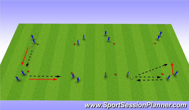 Football/Soccer Session Plan Drill (Colour): Technical