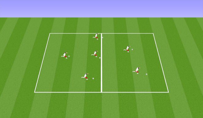 Football/Soccer Session Plan Drill (Colour): L turn unopposed