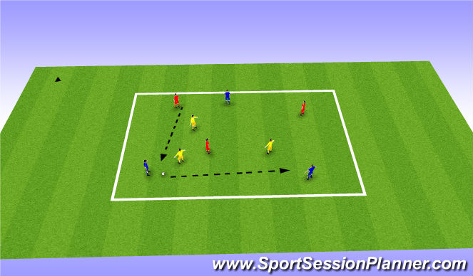 Football/Soccer Session Plan Drill (Colour): pass and move