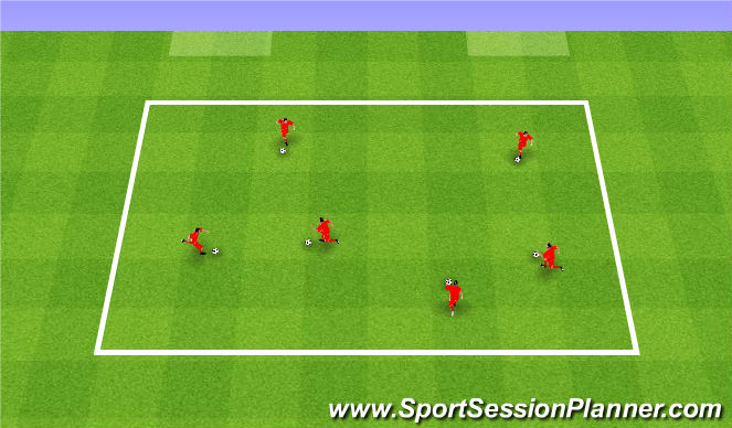 Futsal Session Plan Drill (Colour): Warm Up- Bringing the ball down