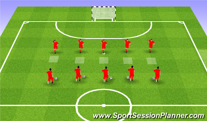 Futsal Session Plan Drill (Colour): Recieving the ball in the air