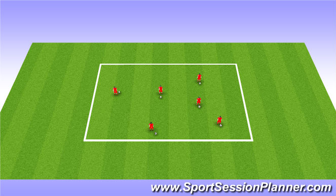 Football/Soccer Session Plan Drill (Colour): Juggling