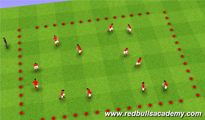 Football/Soccer Session Plan Drill (Colour): Juggling Warm-Up