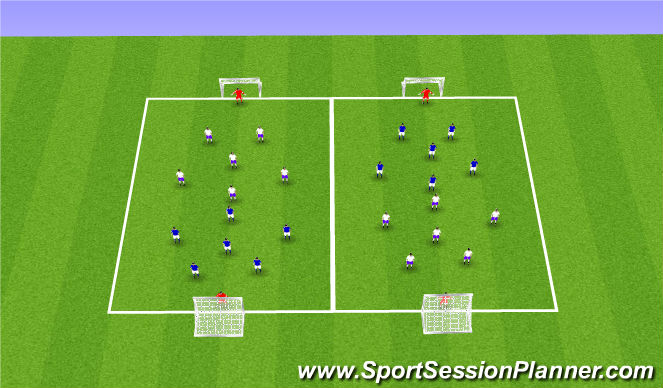 Football/Soccer Session Plan Drill (Colour): Scrimmage