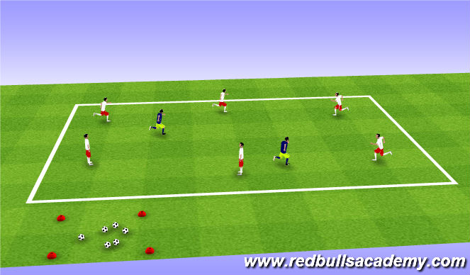 Football/Soccer Session Plan Drill (Colour): Escaped Monkeys(Ghostbusters)