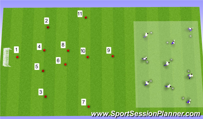 Football/Soccer Session Plan Drill (Colour): Warm Up