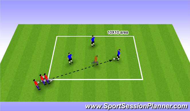 Football/Soccer Session Plan Drill (Colour): Warm up and fitness work