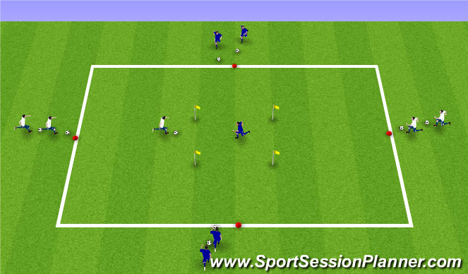 Football/Soccer Session Plan Drill (Colour): 1v1 Box