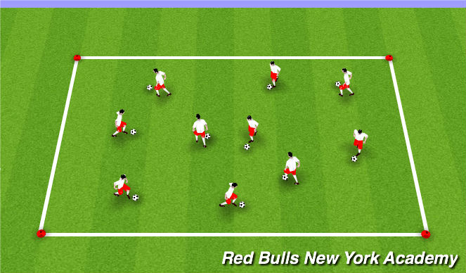 Football/Soccer Session Plan Drill (Colour): Foundation movement for Scissors/Step over