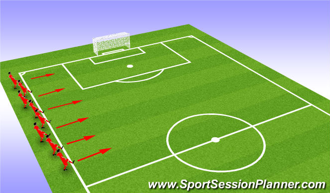 Football/Soccer Session Plan Drill (Colour): Cool down