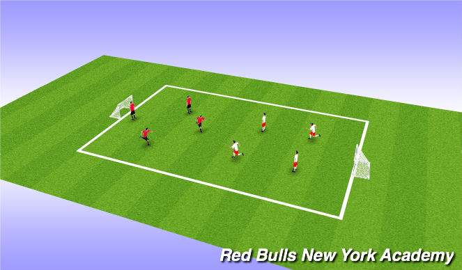 Football/Soccer Session Plan Drill (Colour): SSG 4v4