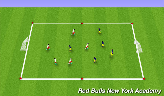 Football/Soccer Session Plan Drill (Colour): Free-Play 5v5