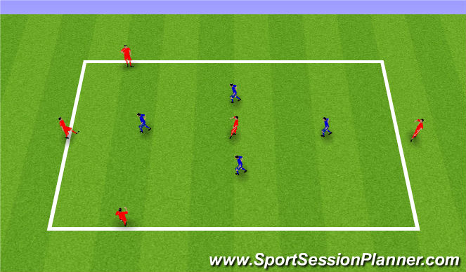 Football/Soccer Session Plan Drill (Colour): Under 12's: Playing out from the Back.