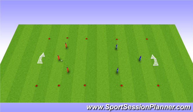 Football/Soccer Session Plan Drill (Colour): Small sided scrimmage 1