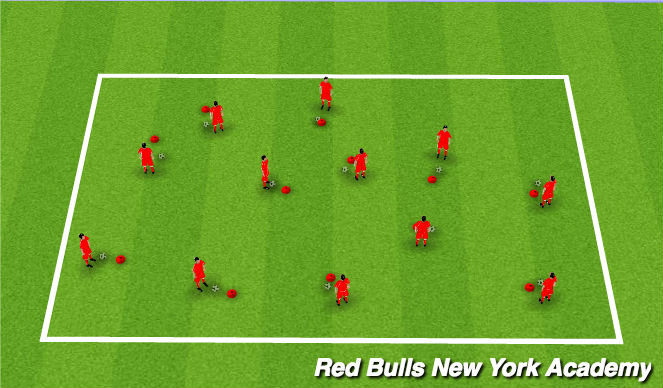 Football/Soccer Session Plan Drill (Colour): Warm up