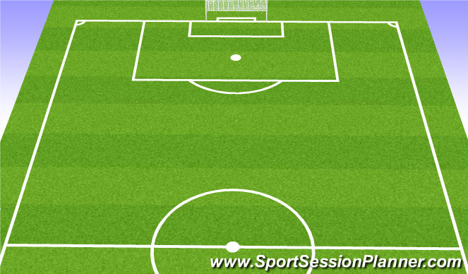 Football/Soccer Session Plan Drill (Colour): Breaking lines 1