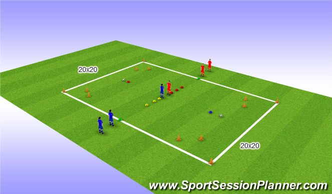 Football/Soccer Session Plan Drill (Colour): speed