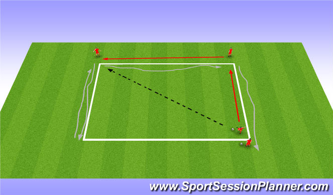 Football/Soccer Session Plan Drill (Colour): Side Moves - square