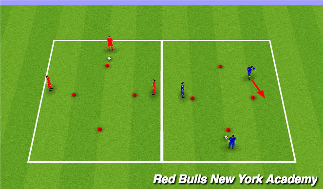 Football/Soccer Session Plan Drill (Colour): Diamond passing