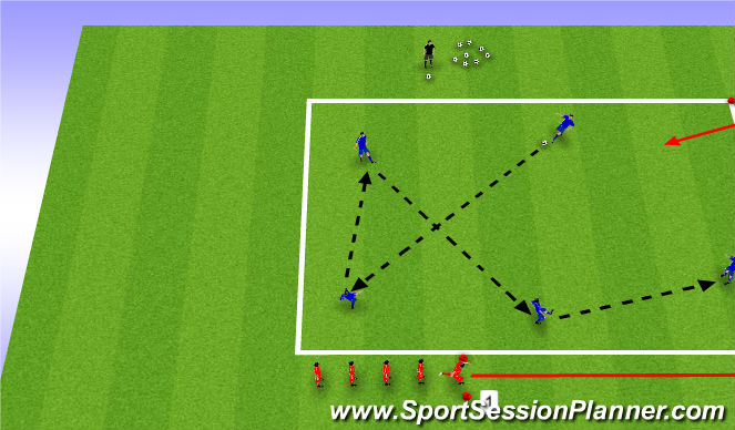 Football/Soccer Session Plan Drill (Colour): Possesion game