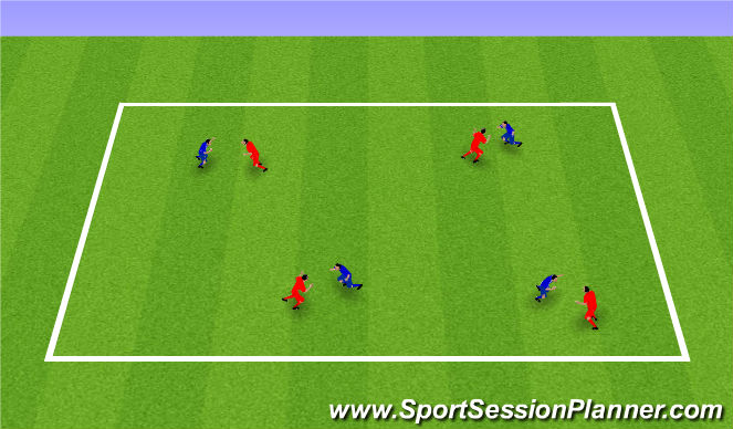 Football/Soccer Session Plan Drill (Colour): Warm Up