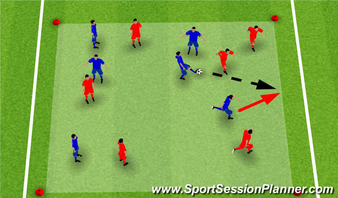 Football/Soccer Session Plan Drill (Colour): Skill