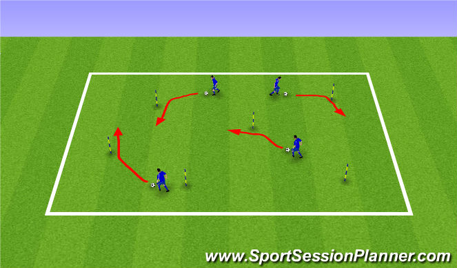 Football/Soccer Session Plan Drill (Colour): Warm Up