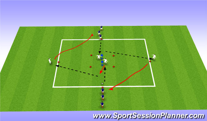 Football/Soccer Session Plan Drill (Colour): Passing Activity