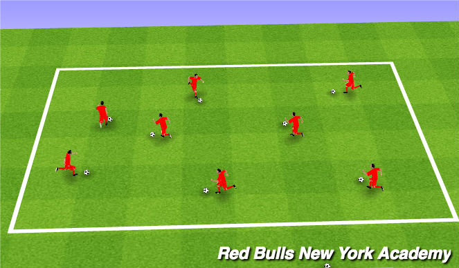 Football/Soccer Session Plan Drill (Colour): Ball Mastery