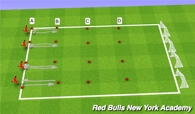 Football/Soccer Session Plan Drill (Colour): Turning Relay Race