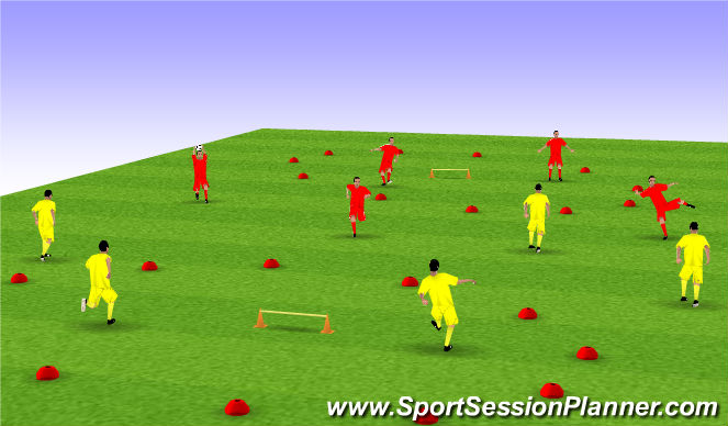 Football/Soccer Session Plan Drill (Colour): Soccer Handball Game