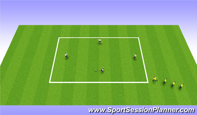 Football/Soccer Session Plan Drill (Colour): Increasing Pressure