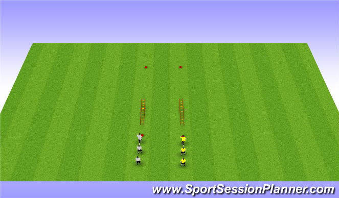 Football/Soccer Session Plan Drill (Colour): Agility Relay