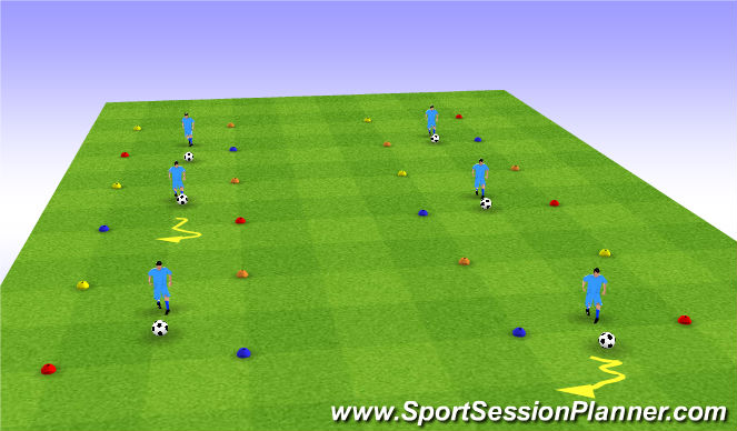 Football/Soccer Session Plan Drill (Colour): Individual Technical