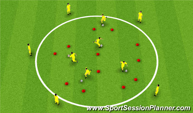 Football/Soccer Session Plan Drill (Colour): Moves - 1v1