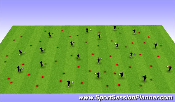 Football/Soccer Session Plan Drill (Colour): Indivdual Ball warm up - Activation activity