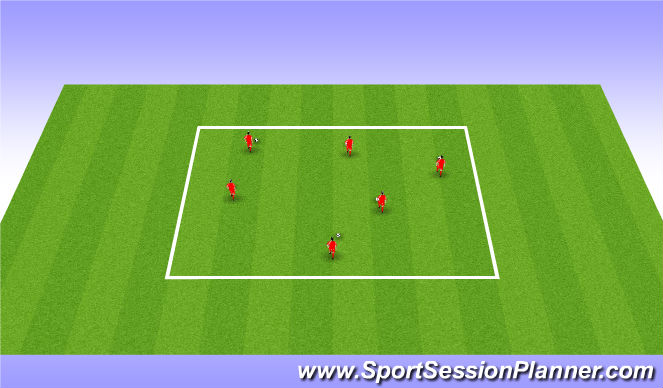 Football/Soccer Session Plan Drill (Colour): Warm up